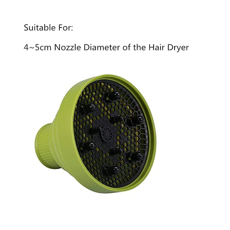 woobles Hair Dryer Diffuser, Professional Hair Diffuser Attachment Foldable Hair Diffuser for Natural Curly Wavy Hair, Lightweight Folding Diffuser Attachment for Dryers - Image 1